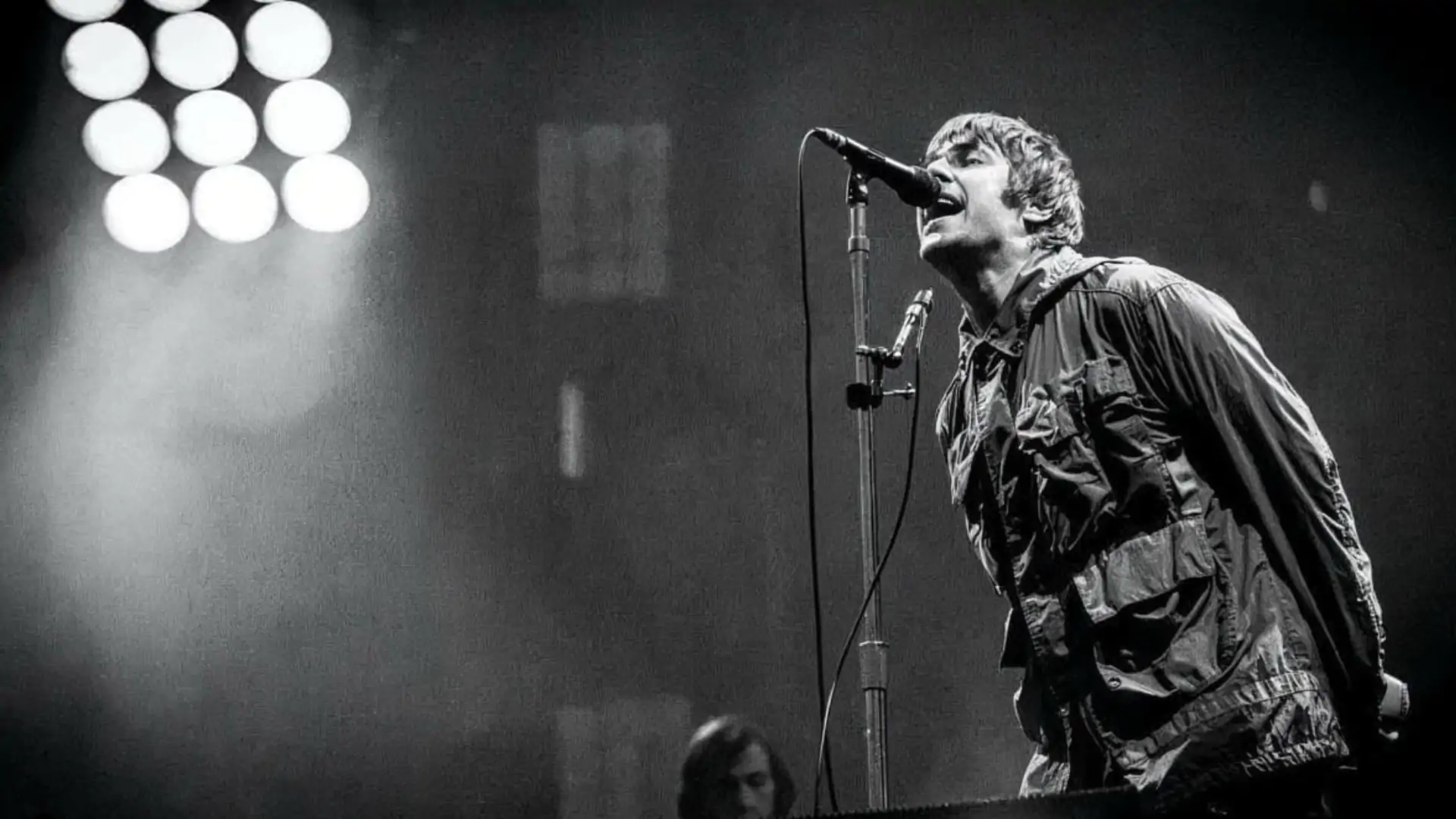 Liam Gallagher performing during Oasis Tour 2025